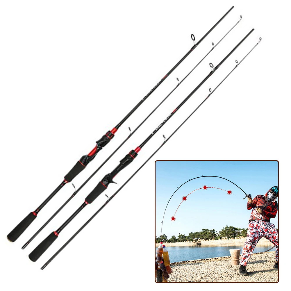 1.8/2.1m Baitcasting Lure Fishing Rod Double Top Sections ML Power Spinner Rods Baitcasting Fishing Rod
1.8/2.1m Baitcasting Lure Fishing Rod Double Top Sections ML Power Spinner Rods Baitcasting Fishing Rod