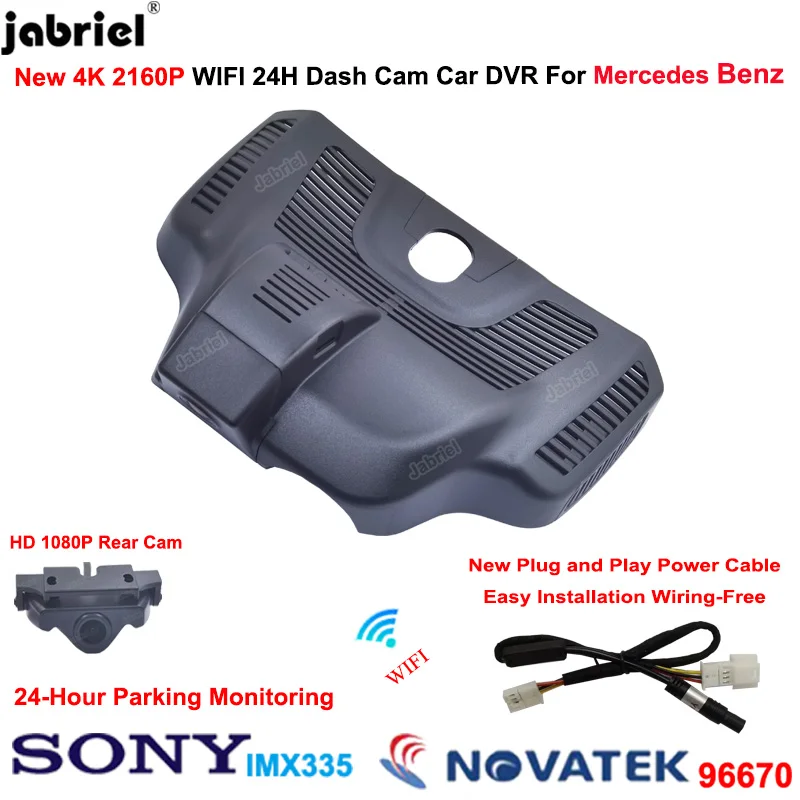 

For Mercedes Benz GLB 200 4MATIC EQB 350 4MATIC AMG GLB 35 4MATIC 2019-2023 Dash Cam 4K 2160P WiFi Car DVR 24H Driving Recorder