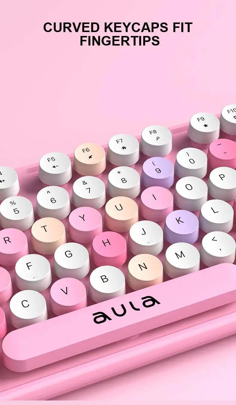 Wireless optical mouse included with retro keyboard set