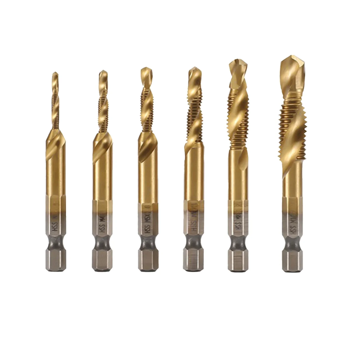 High-Speed Steel Drilling Tapping Chamfering Integrated Drill Bit Set 6Pc Composite Tap Deburring Drill Bit
High-Speed Steel Drilling Tapping Chamfering Integrated Drill Bit Set 6Pc Composite Tap Deburring Drill Bit