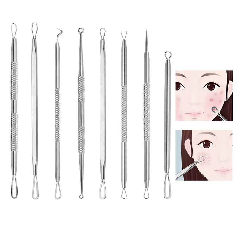

Dual Heads Acne Needle Blackhead Blemish Squeeze Pimple Extractor Remover Spot Cleaner Beauty Skin Acne Needle Care Tool