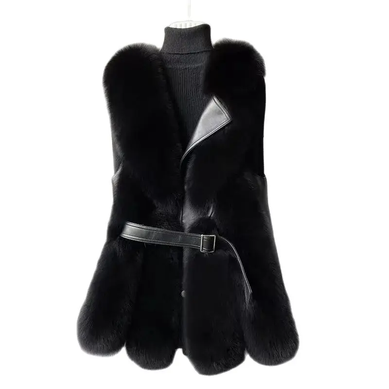 

New High Imitation Fox Fur Vest Female Slim Joker High-end Fashion Young Online Celebrity Explosions Temperament Coat Female Tid