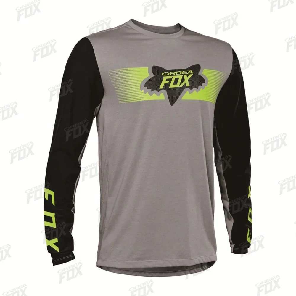 

2023 ORBEA FOX Men's Downhill Jersey large size fishing shirt fast dry riding hiking soft fishing clothing long sleeve Cycling J