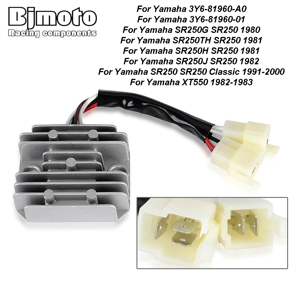 Motorcycle Regulator Rectifier For Yamaha SR250G SR250TH SR250H SR250J SR250 SR 250 Classic XT550 3Y6-81960-A0 3Y6-81960-01
Motorcycle Regulator Rectifier For Yamaha SR250G SR250TH SR250H SR250J SR250 SR 250 Classic XT550 3Y6-81960-A0 3Y6-81960-01