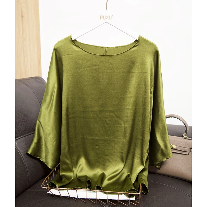 Autumn fragrance green plain crepe satin mulberry silk silk top silky and elegant temperament solid color versatile daily commut
Autumn fragrance green plain crepe satin mulberry silk silk top silky and elegant temperament solid color versatile daily commut