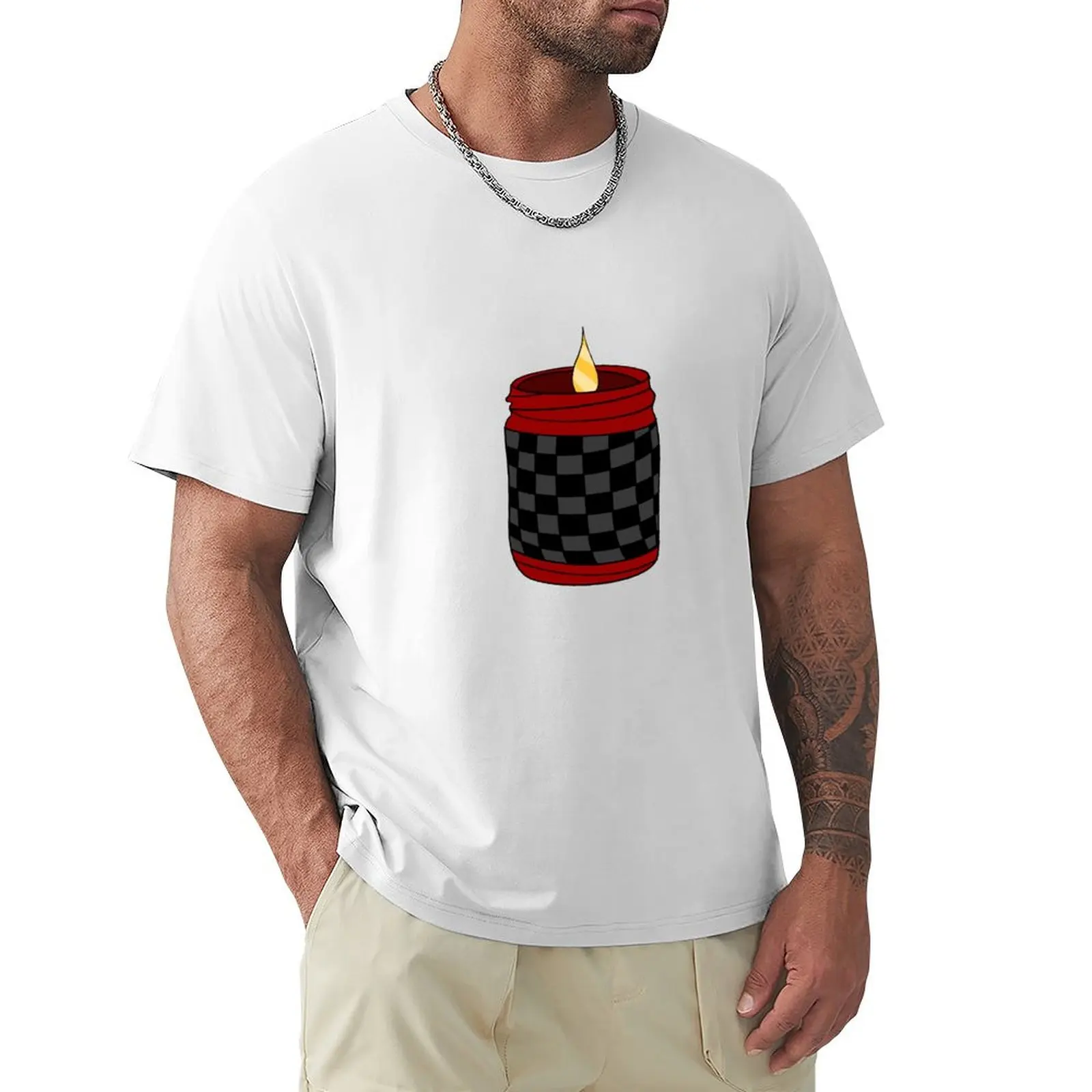 

Checkered Candle T-shirt heavyweights new edition blacks workout shirts for men