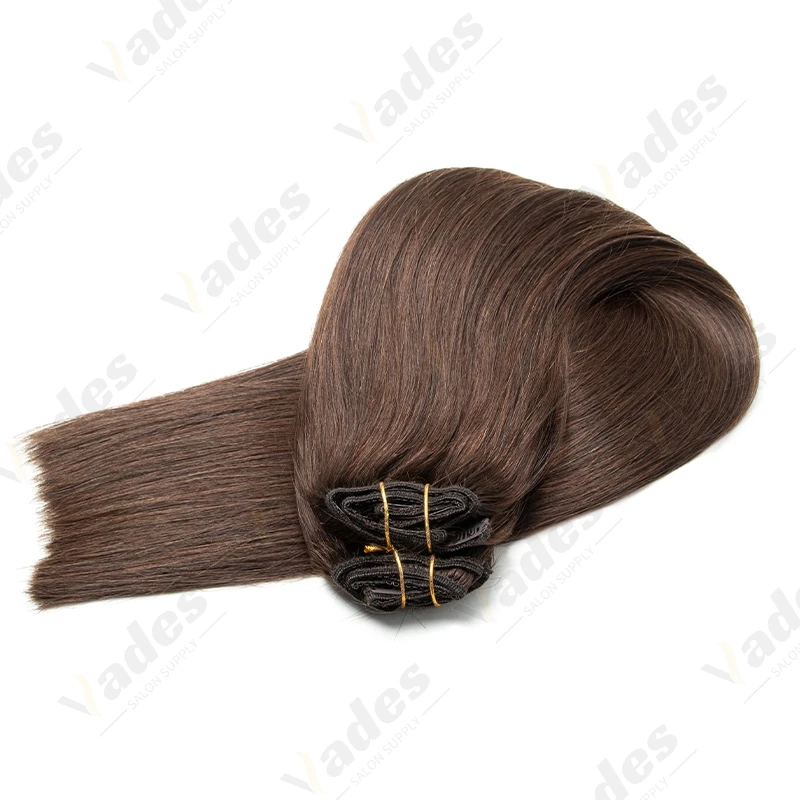 High Quality Straight Human Hair Clip In Hair Extensions for 100% Unprocessed Full Head Human Hair 6/Pcs with 16Clips 160-240G 3 S48509c2b601d4f0fba6d3123b5180d53z