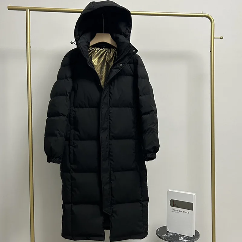 Black Winter Keep Warm Women Men Couple Down Coats with Hoods Extra Long Multi-pocket Korean Fashion Thicker Loose Luxury Jacket
Black Winter Keep Warm Women Men Couple Down Coats with Hoods Extra Long Multi-pocket Korean Fashion Thicker Loose Luxury Jacket