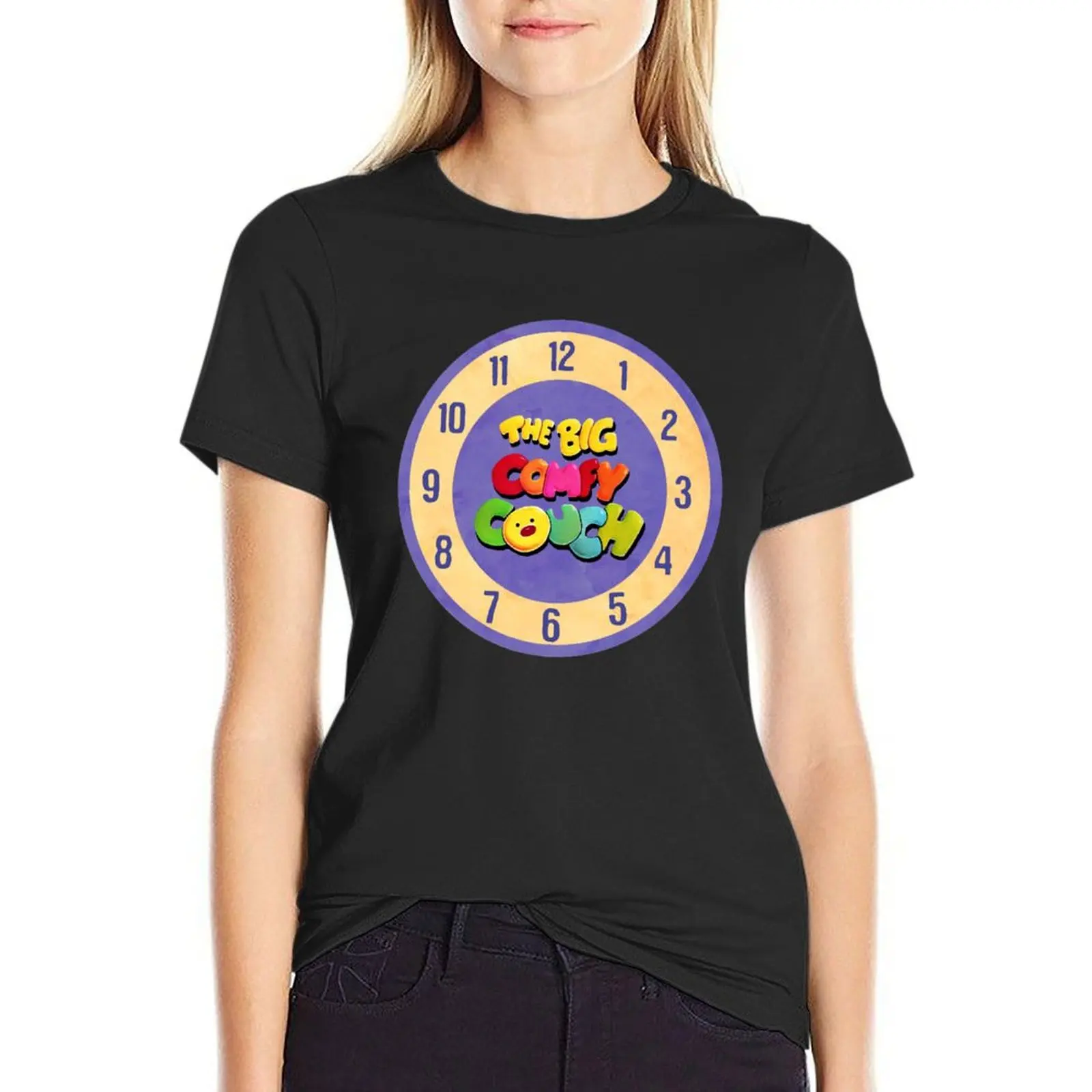 The Big Comfy Couch Clock T-shirt graphics shirts graphic tees t shirt dress Women
The Big Comfy Couch Clock T-shirt graphics shirts graphic tees t shirt dress Women