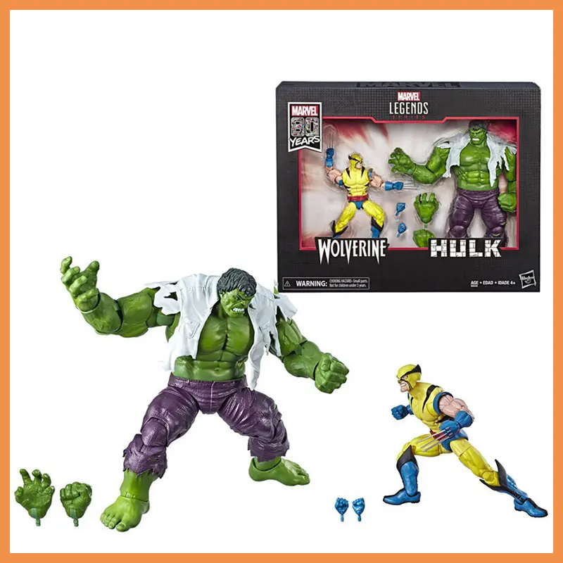 Marvel Legends 80th Figure Anniversary Hulk And Wolverine Anime Action Figurine Statue Collection Model Doll Toys Christmas Gift 
Marvel Legends 80th Figure Anniversary Hulk And Wolverine Anime Action Figurine Statue Collection Model Doll Toys Christmas Gift