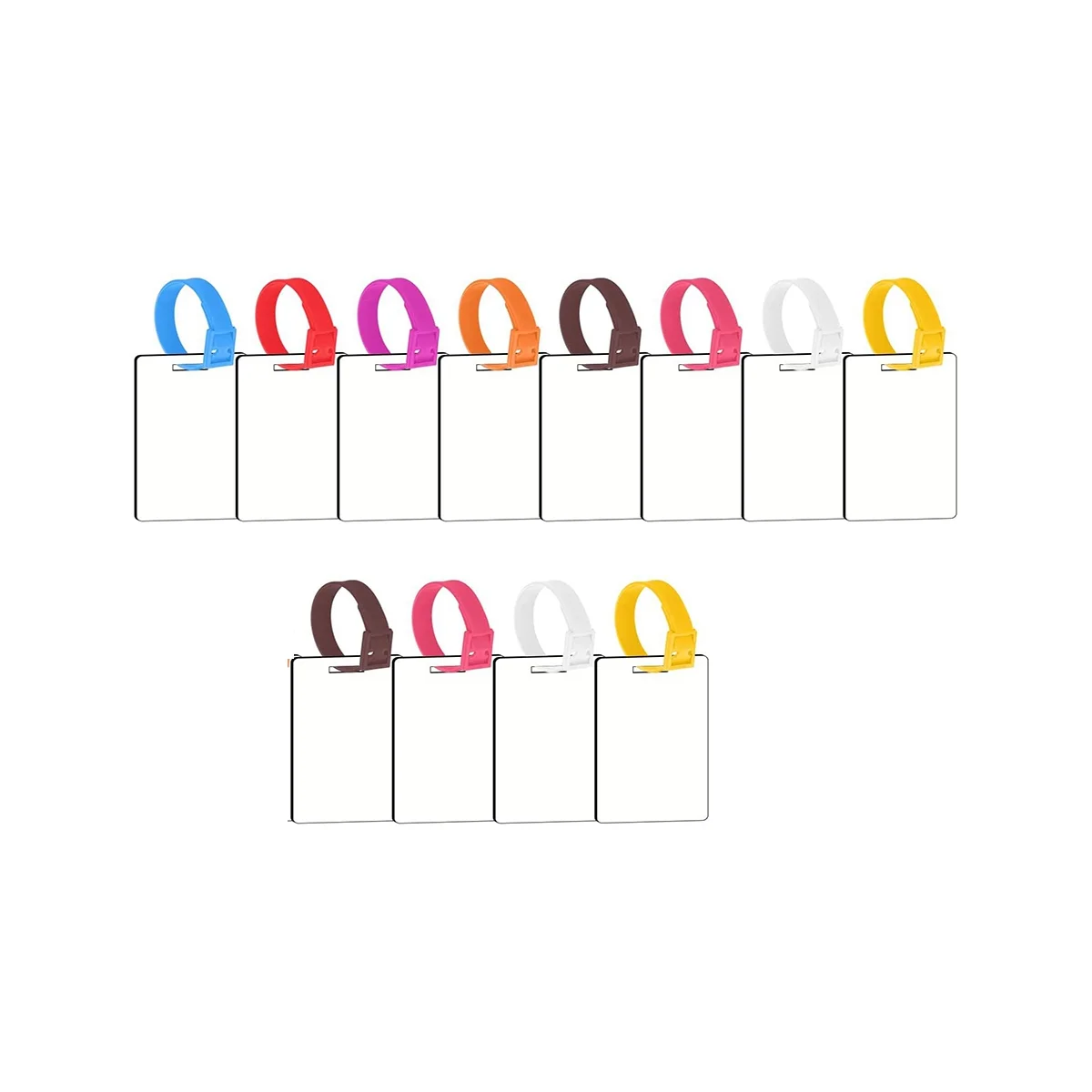 12Pcs Sublimation Blank Luggage Tags with Straps Lanyard Double Sided Printable MDF Suitcase DIY Holiday Gift
12Pcs Sublimation Blank Luggage Tags with Straps Lanyard Double Sided Printable MDF Suitcase DIY Holiday Gift