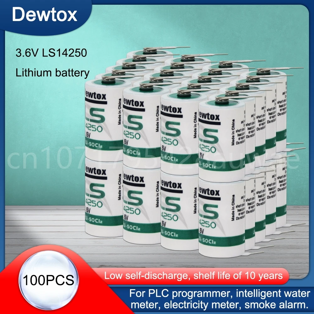 100 шт. 14250 LS14250 ER14250 3,6 В 1/2 AA 1/2AA 3,6 в 1200 мАч литиевая батарея с контактами для PLC CNC Первичная батарея водяного измерителя
100 шт. 14250 LS14250 ER14250 3,6 В 1/2 AA 1/2AA 3,6 в 1200 мАч литиевая батарея с контактами для PLC CNC Первичная батарея водяного измерителя