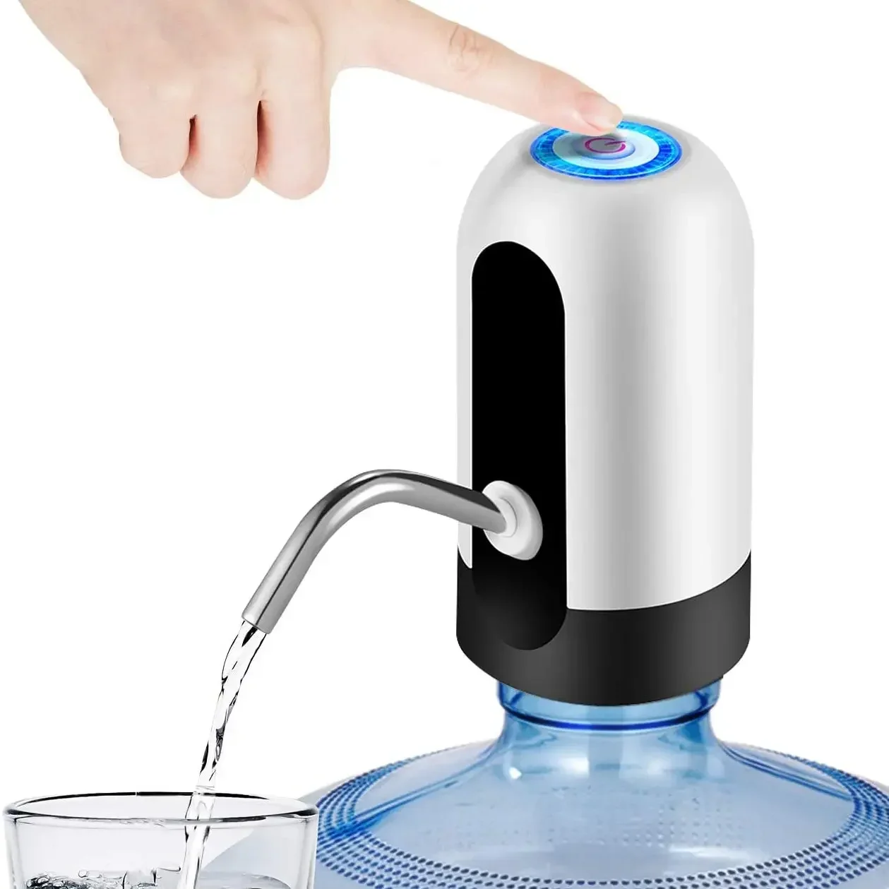 

Water Bottle Pump USB Charging Automatic Switch Water Dispenser One-click Mini Electric Drinkware Kitchen Dining Bar Home Garden