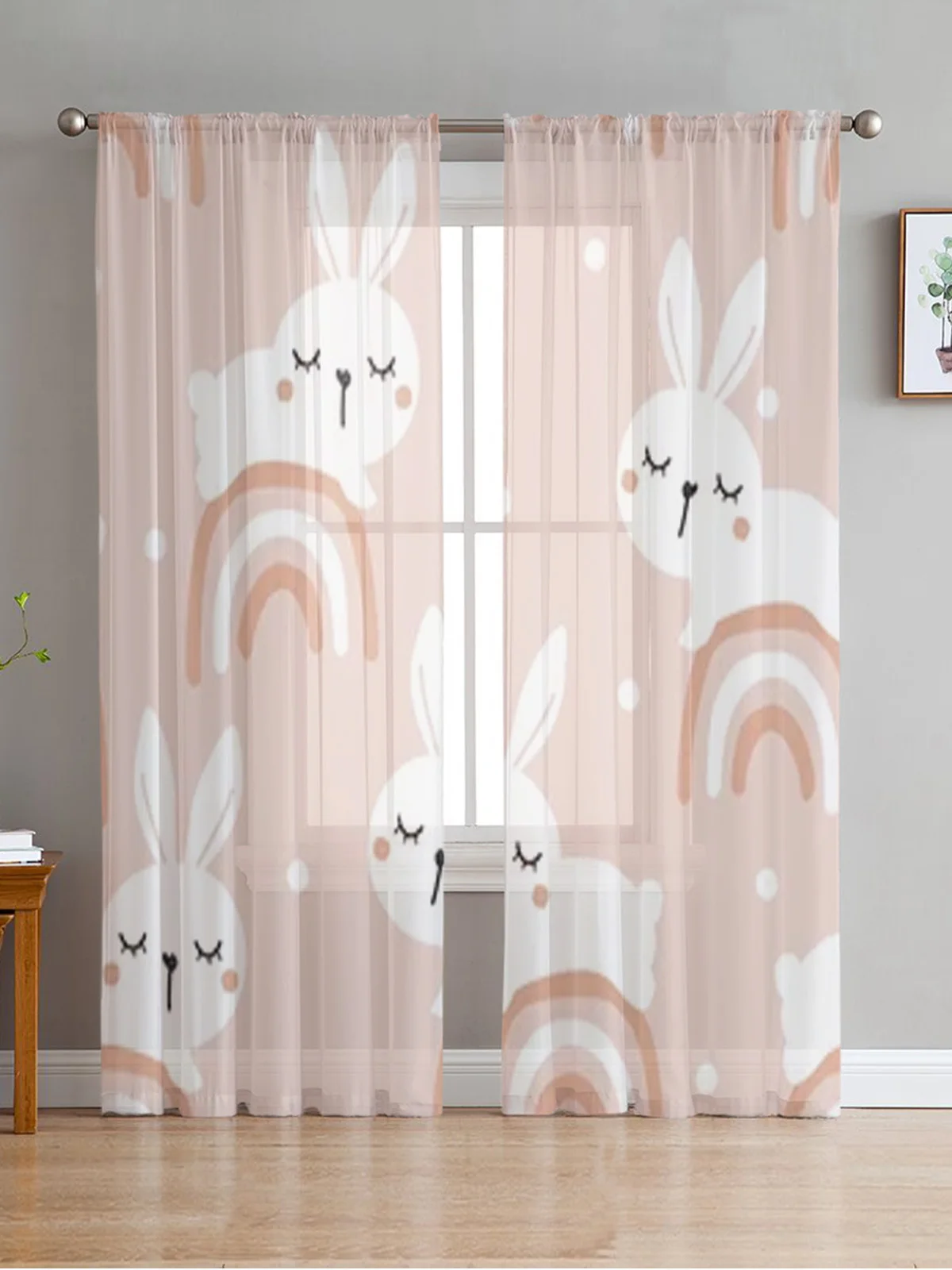 Rabbit Cartoons And Rainbows Sheer Curtains Bedroom Voile Curtain Living Room Window Sheer Curtains Kitchen Tulle Drapes
Rabbit Cartoons And Rainbows Sheer Curtains Bedroom Voile Curtain Living Room Window Sheer Curtains Kitchen Tulle Drapes