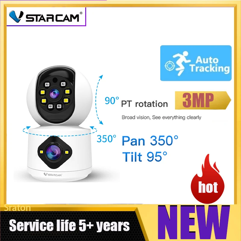 Original Vstarcam3MP IP Camera C992DR Surveillance CCTV Security Protection IR Night Vision Camera for Mobile View Baby Wifi Cam
Original Vstarcam3MP IP Camera C992DR Surveillance CCTV Security Protection IR Night Vision Camera for Mobile View Baby Wifi Cam