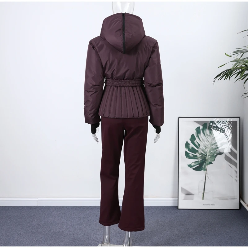 سيدة كامل الجسم بدلة تزلج مقنعين الوقوف الفراء طوق سستة حزام الخصر متوهج السراويل بذلة موضة غمد الرياضة شتاء 2025 ملابس التزلج سيدة كامل الجسم بدلة تزلج مقنعين الوقوف الفراء طوق سستة حزام الخصر متوهج السراويل بذلة موضة غمد الرياضة شتاء 2025 ملابس التزلج