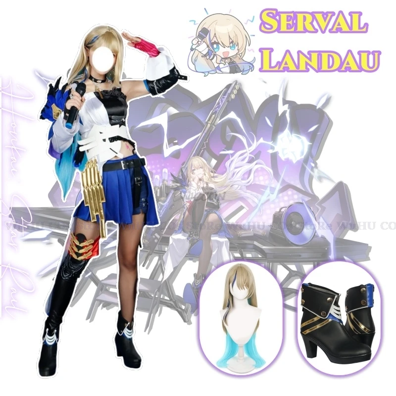 Костюм для косплея Serval Landau из аниме «хонкай: звезда рельс», одежда, парик, обувь, униформа для косплея, машиниста джарило-Ви на Хэллоуин для женщин
Костюм для косплея Serval Landau из аниме «хонкай: звезда рельс», одежда, парик, обувь, униформа для косплея, машиниста джарило-Ви на Хэллоуин для женщин