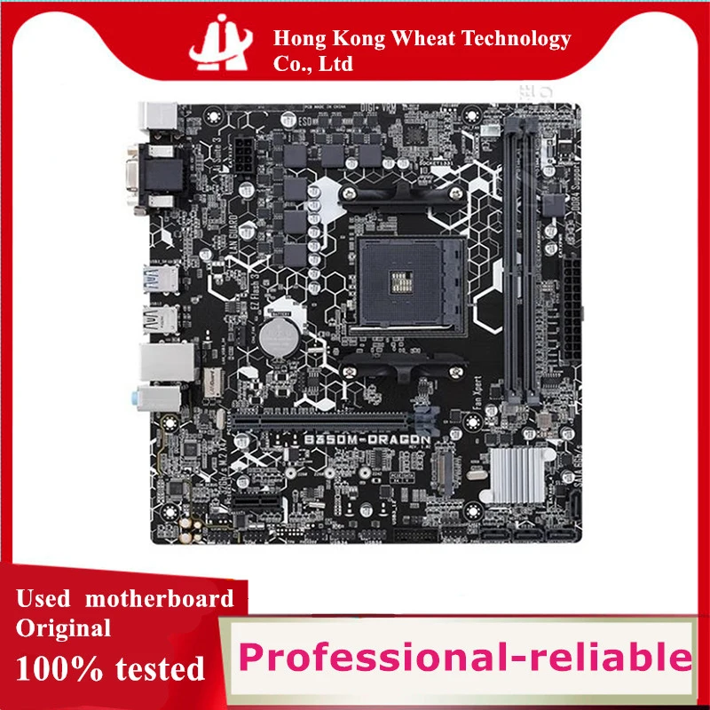 AMD B350 B350M-DRAGON motherboard Used original Socket AM4 DDR4 32GB USB3.0 SATA3 Desktop Mainboard
AMD B350 B350M-DRAGON motherboard Used original Socket AM4 DDR4 32GB USB3.0 SATA3 Desktop Mainboard