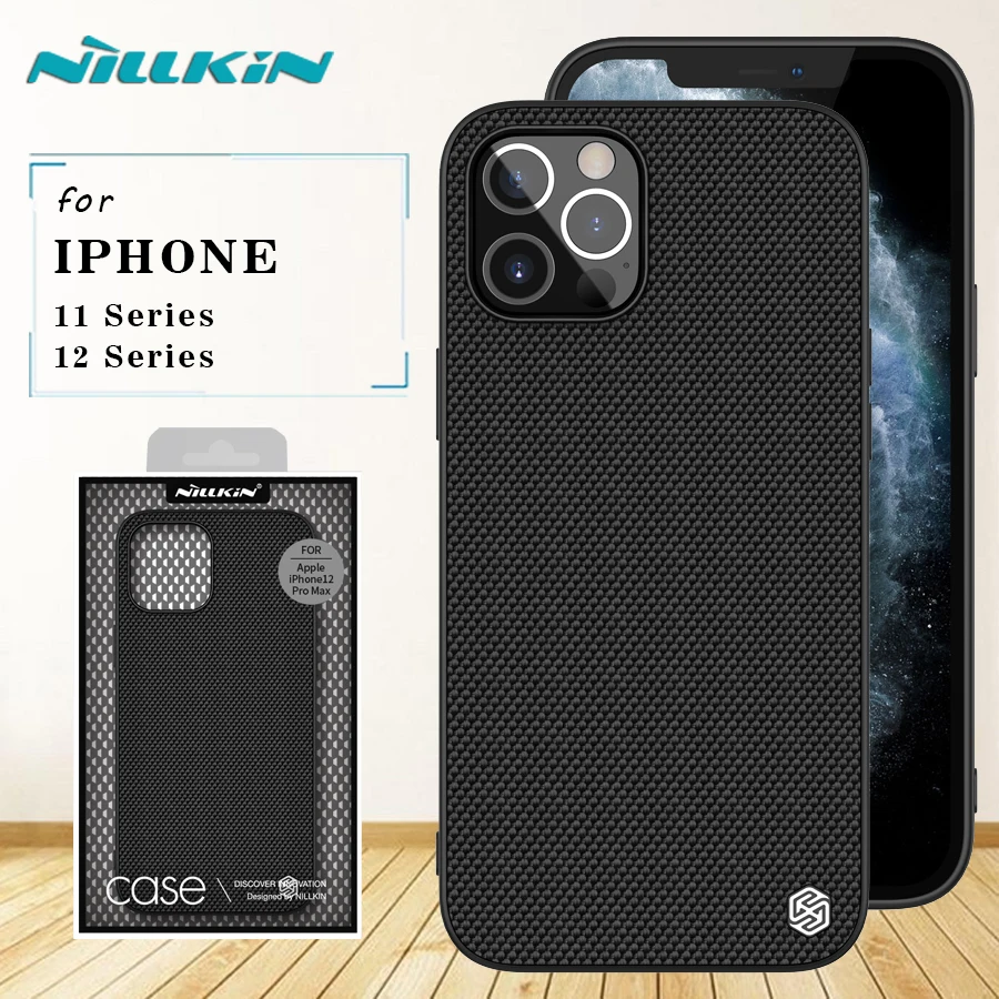 For Iphone 11 / 11 12 Pro Max Case Nillkin Textured Nylon Fiber Full 360 TPU PC Camera Protector Shockproof Back Cover
For Iphone 11 / 11 12 Pro Max Case Nillkin Textured Nylon Fiber Full 360 TPU PC Camera Protector Shockproof Back Cover