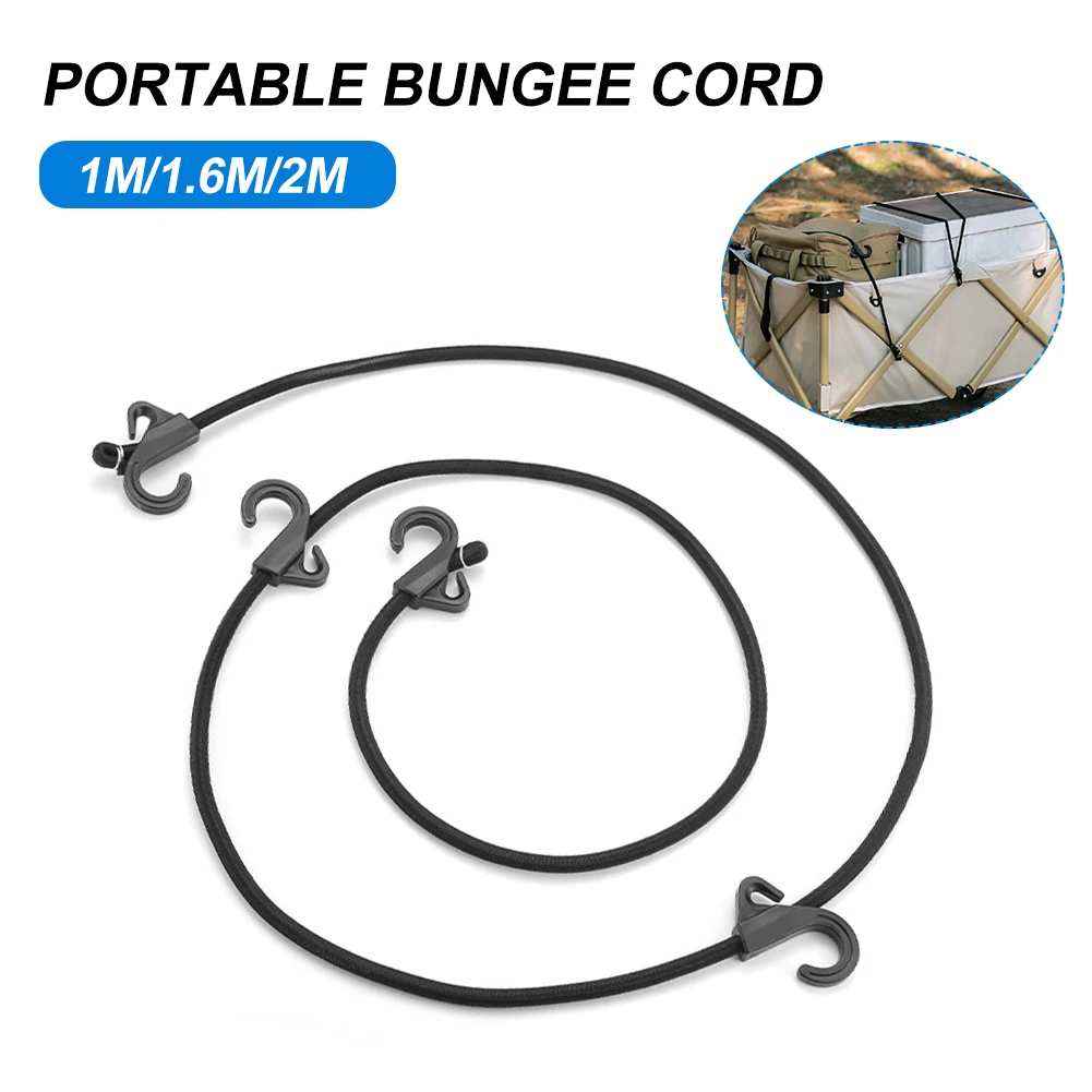 Portable Bungee Cord 1m/1.6m/2m with 4 Hooks Outdoor Camping Cart Straps Bungee Straps Tie-Down Luggage Clothesline for Hiking
Portable Bungee Cord 1m/1.6m/2m with 4 Hooks Outdoor Camping Cart Straps Bungee Straps Tie-Down Luggage Clothesline for Hiking