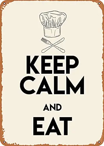 Keep Calm and Eat Chef Hat Vintage Look Metal Sign Patent Art Prints Retro Gift 8x12 Inch
Keep Calm and Eat Chef Hat Vintage Look Metal Sign Patent Art Prints Retro Gift 8x12 Inch