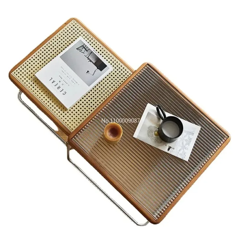 Nordic Medieval Style Stainless Steel Solid Wood Glass Rattan Combination Coffee Table Size Combination Modern Minimalist Style 
Nordic Medieval Style Stainless Steel Solid Wood Glass Rattan Combination Coffee Table Size Combination Modern Minimalist Style