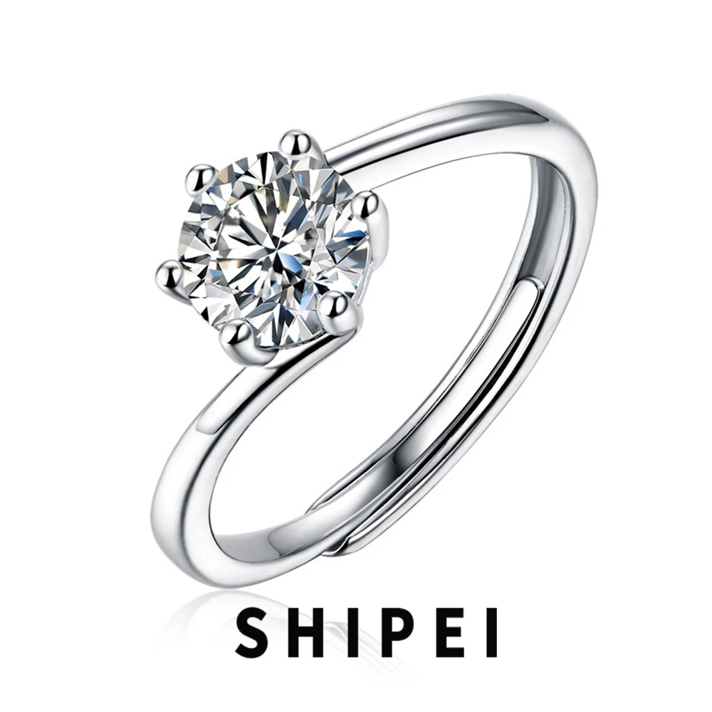 SHIPEI 0.5-3CT Round D Moissanite Diamond Gemstone Wedding Engagement Jewelry Fashion 100% 925 Sterling Silver Adjustable Ring
SHIPEI 0.5-3CT Round D Moissanite Diamond Gemstone Wedding Engagement Jewelry Fashion 100% 925 Sterling Silver Adjustable Ring