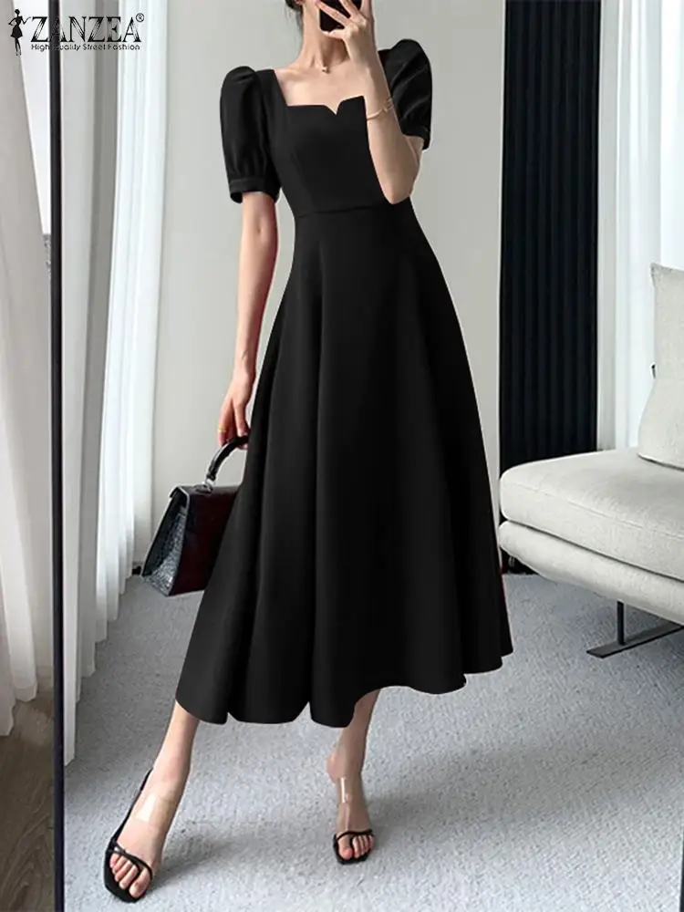 Summer Fashion A Line Dress 2023 ZANZEA Women Puff Sleeve Solid Party Sundress Clubbing Holiday Elegant Dresses Causal Vestidos
Summer Fashion A Line Dress 2023 ZANZEA Women Puff Sleeve Solid Party Sundress Clubbing Holiday Elegant Dresses Causal Vestidos
