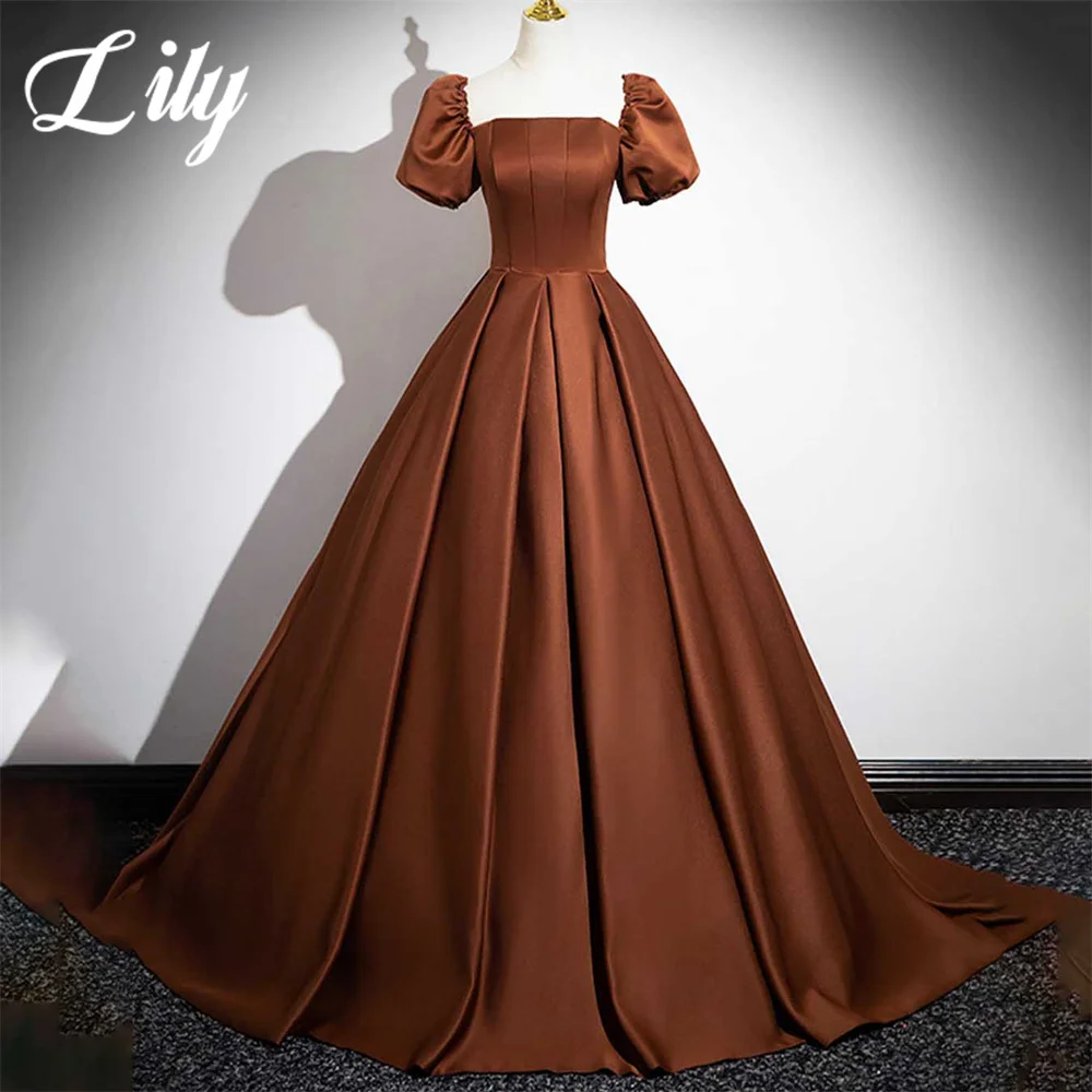 Lily Chocolate Wedding Party Dress Regular Sleeve Stain Strapless Celebrity Dress Pleats Occasion Prom Dress with Pleats 프롬드레스
Lily Chocolate Wedding Party Dress Regular Sleeve Stain Strapless Celebrity Dress Pleats Occasion Prom Dress with Pleats 프롬드레스