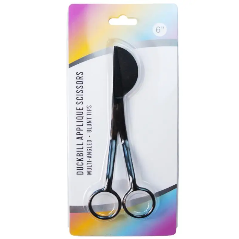 

Duckbill Scissors Stainless Steel Applique Blades With Knives Edge Angled Handle Duckbill Edge Shaped Paddle Ergonomically