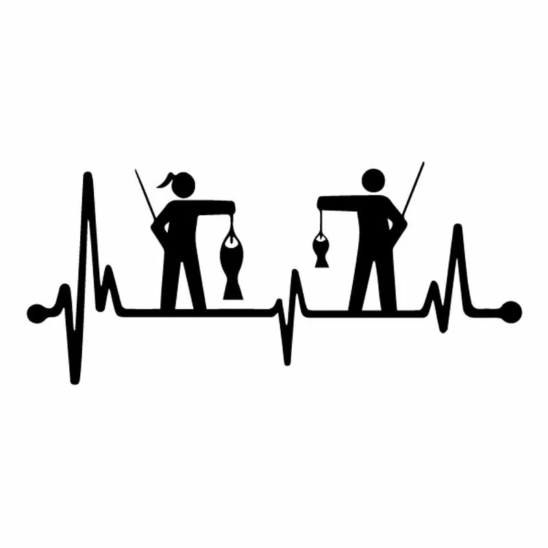 Fishing Heartbeat Rope Car Decals Fashion Car Decoration Personality Pvc Car Window Waterproof Stickers Black/white, 18cm*8cm
Fishing Heartbeat Rope Car Decals Fashion Car Decoration Personality Pvc Car Window Waterproof Stickers Black/white, 18cm*8cm