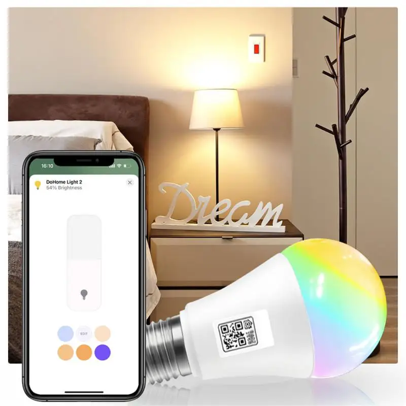 

1~10PCS Smart Bulb Smart Home Integration Energy-saving Siri Voice Control Hands-free Operation High-quality Wifi Connection