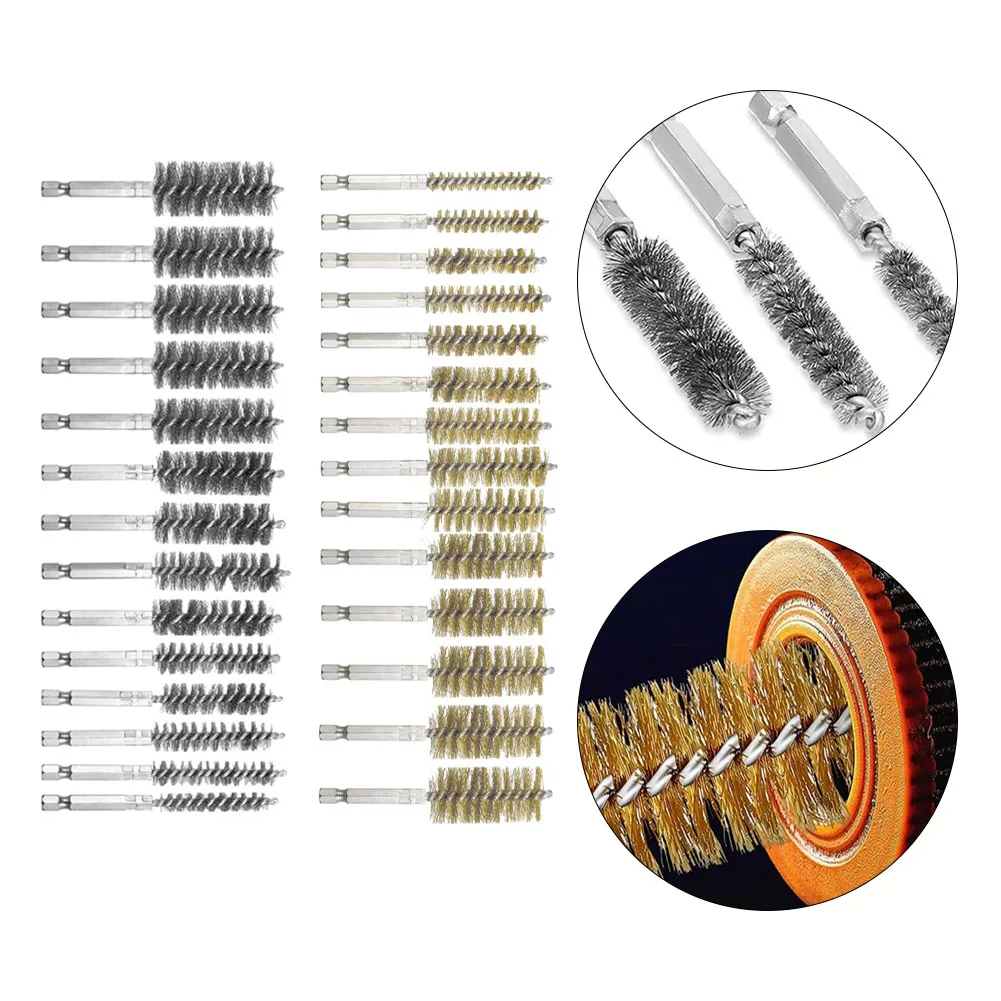 8-25mm Stainless Steel Brass Drilling Brush Twisted Wire Hex Handle Cleaning Brushes For Electric Drill Impact Hand Tools
8-25mm Stainless Steel Brass Drilling Brush Twisted Wire Hex Handle Cleaning Brushes For Electric Drill Impact Hand Tools