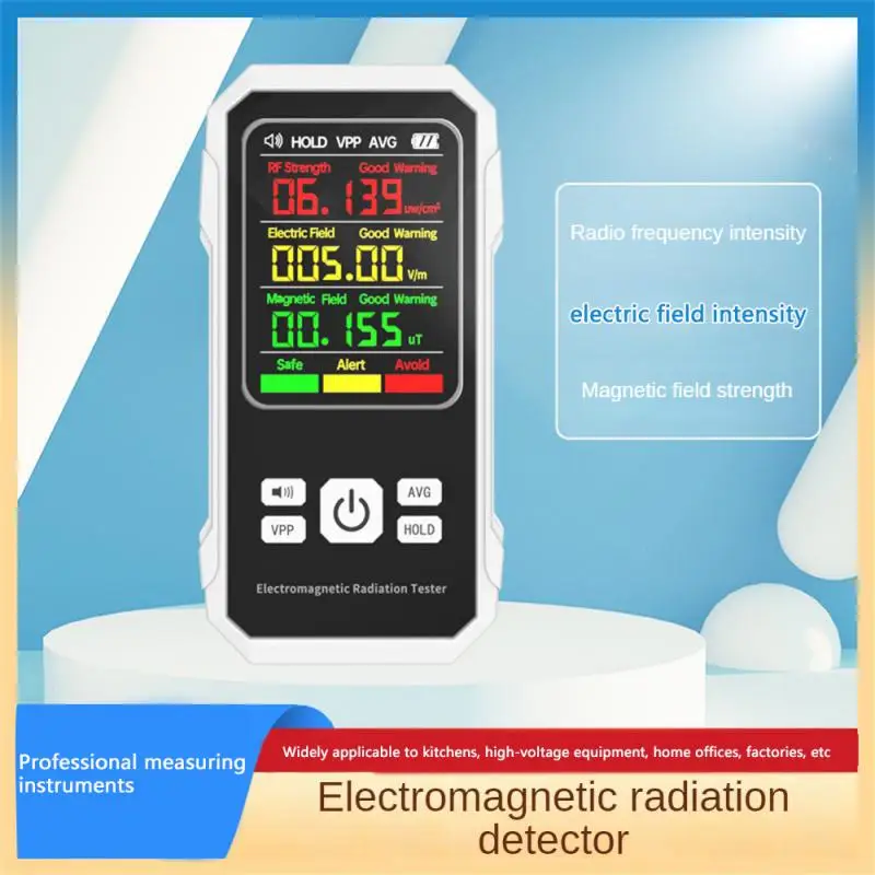 

Electromagnetic Radiation Detector Electric Magnetic Field Tester Meter RF Strength Detection Device with Sound Alarm