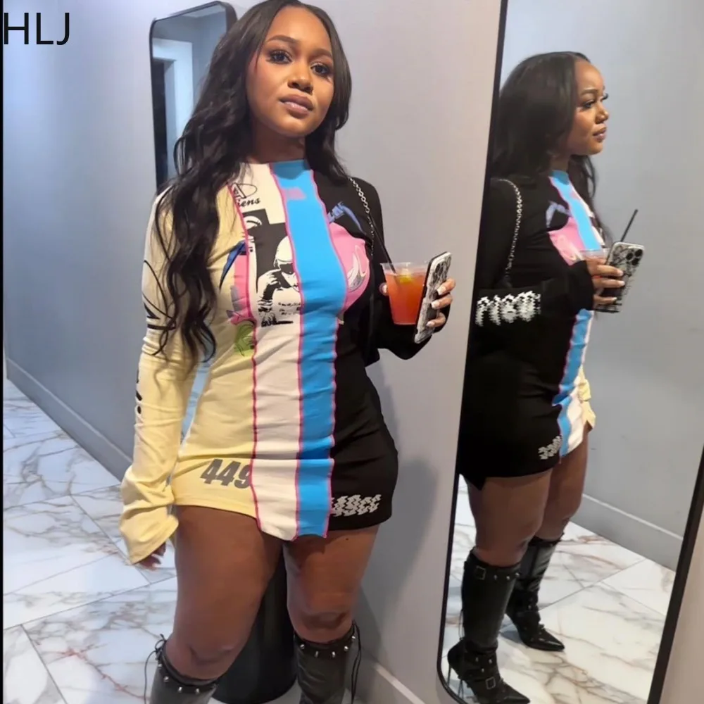 HLJ Fashion Streetwear Y2K Women Pattern Print Patchwork Long Sleeve Mini Dresses Sexy Female O Neck Bodycon Vestidos Clothing
HLJ Fashion Streetwear Y2K Women Pattern Print Patchwork Long Sleeve Mini Dresses Sexy Female O Neck Bodycon Vestidos Clothing