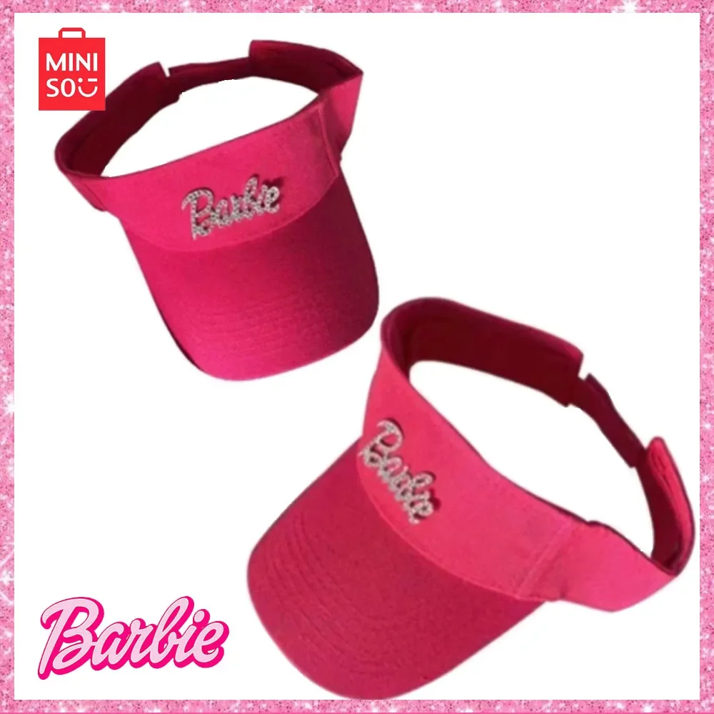 

Miniso Barbie New Y2K Spice Girls Sweet Cool Rose Red Hollow Top Letter Baseball Duck Tongue Sun Hat Sunscreen Girl Gift