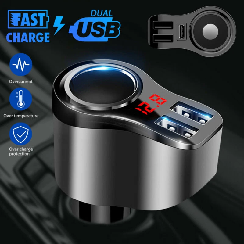 1x Car Charger Dual USB Port Splitter 12V-24V Socket 3.4A With Smart IC Car Charger For 12-24V Vehicles Fast Charge Car Charger
1x Car Charger Dual USB Port Splitter 12V-24V Socket 3.4A With Smart IC Car Charger For 12-24V Vehicles Fast Charge Car Charger