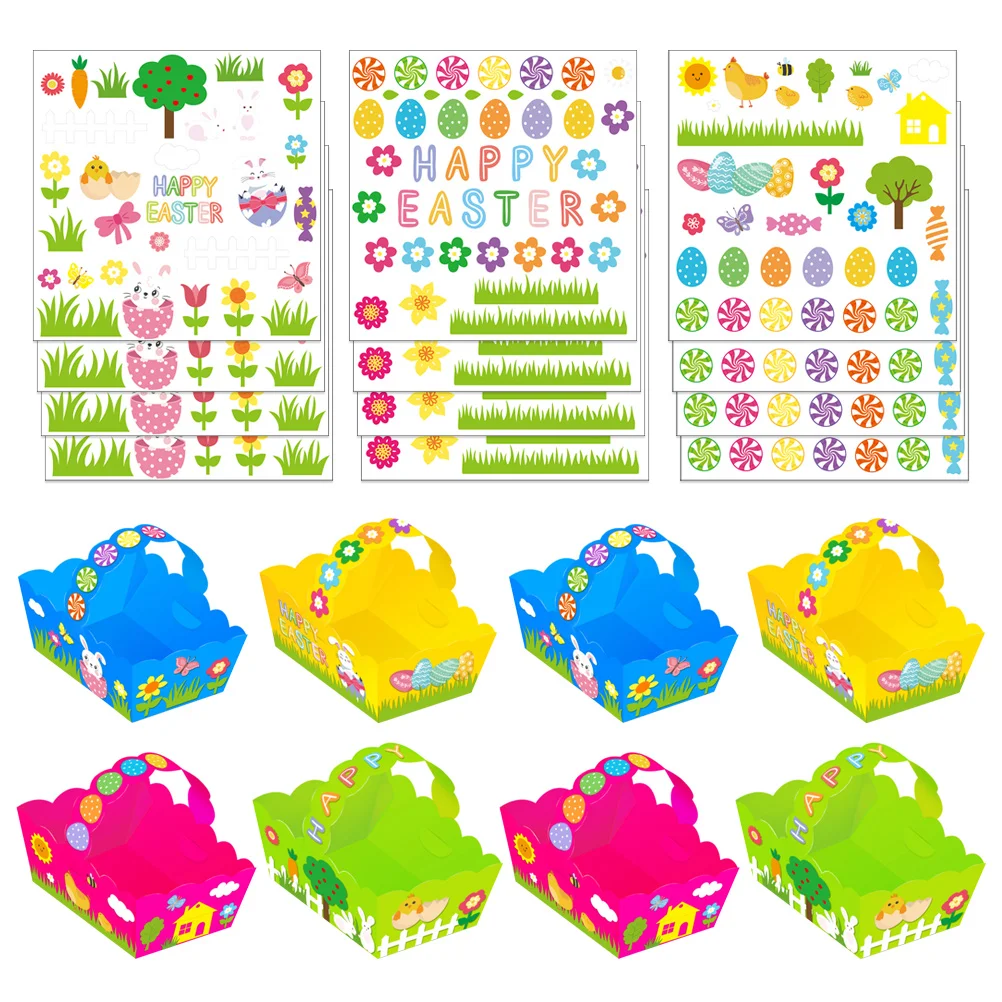 Eggs Shopping Basket Ornament Stickers for Kids Composite Material Easter Hunt Baskets
Eggs Shopping Basket Ornament Stickers for Kids Composite Material Easter Hunt Baskets