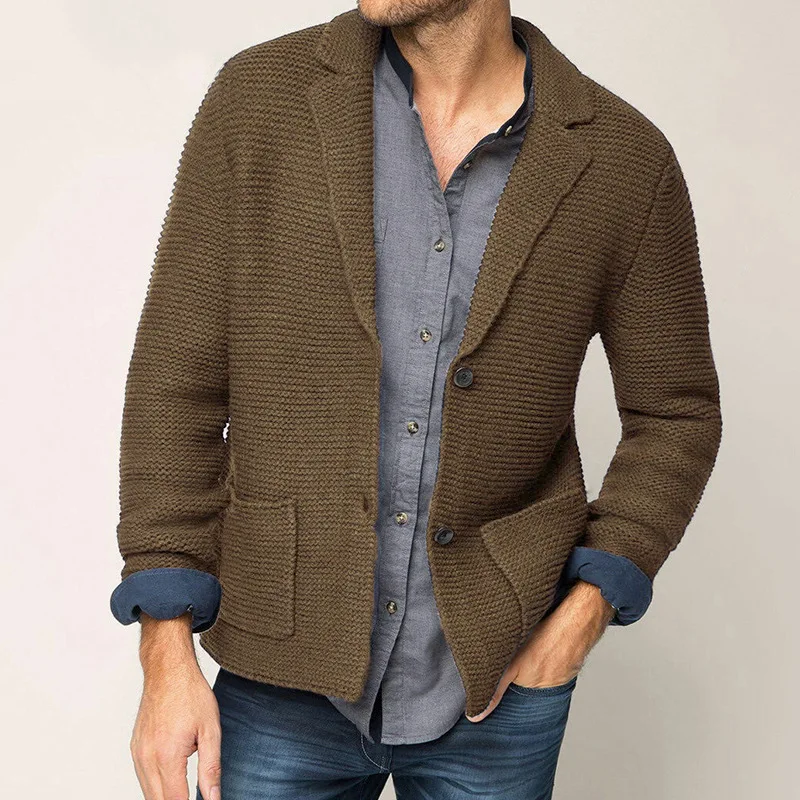 2024 autumn/winter new sweater cardigan men's lapel knitted suit jacket cross-border Amazon European and American men's clothing
2024 autumn/winter new sweater cardigan men's lapel knitted suit jacket cross-border Amazon European and American men's clothing