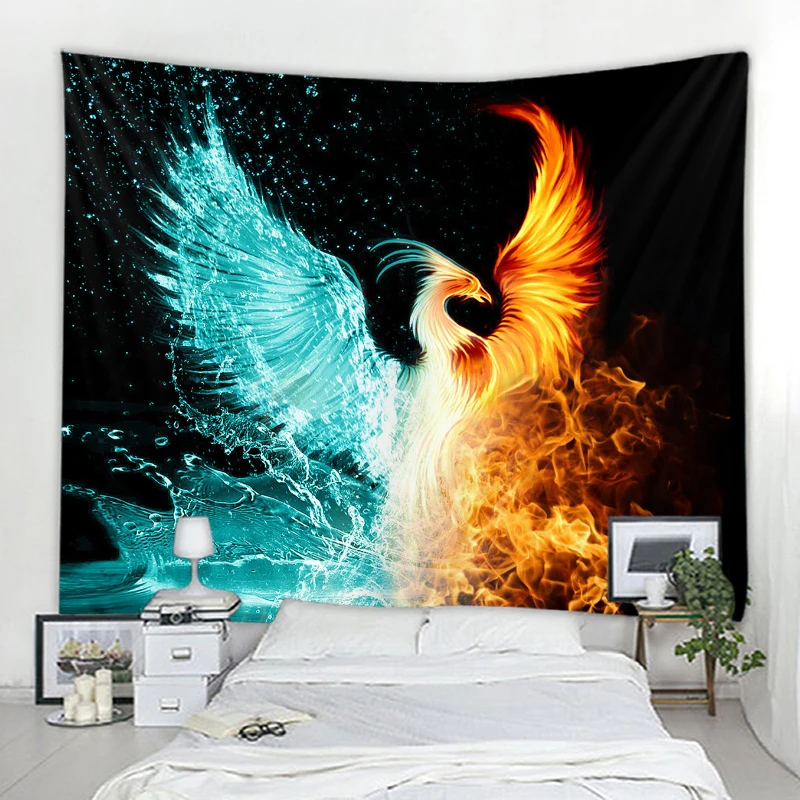 Fire Phoenix Psychedelic Decor Tapestry Mandala Boho Hippie Wall Décor Tapestry Home Backdrop Decor Tapestry
Fire Phoenix Psychedelic Decor Tapestry Mandala Boho Hippie Wall Décor Tapestry Home Backdrop Decor Tapestry