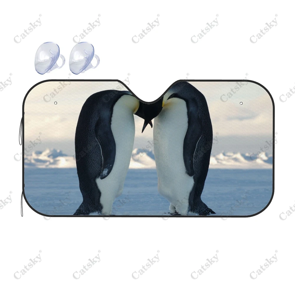 

Penguin Winter Animal Car Interior Accessories Front Windshield Sunshade Foldable Sunvisor Protect Sunshades VisorShield for SUV