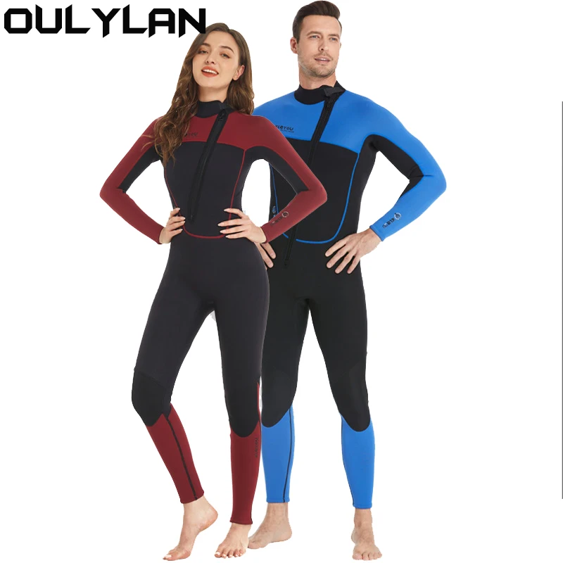 

Oulylan 3mm Full-body Men Neoprene Wetsuit Surfing Swimming Diving Suit Triathlon Wet Suit for Scuba Snorkeling Spearfishing