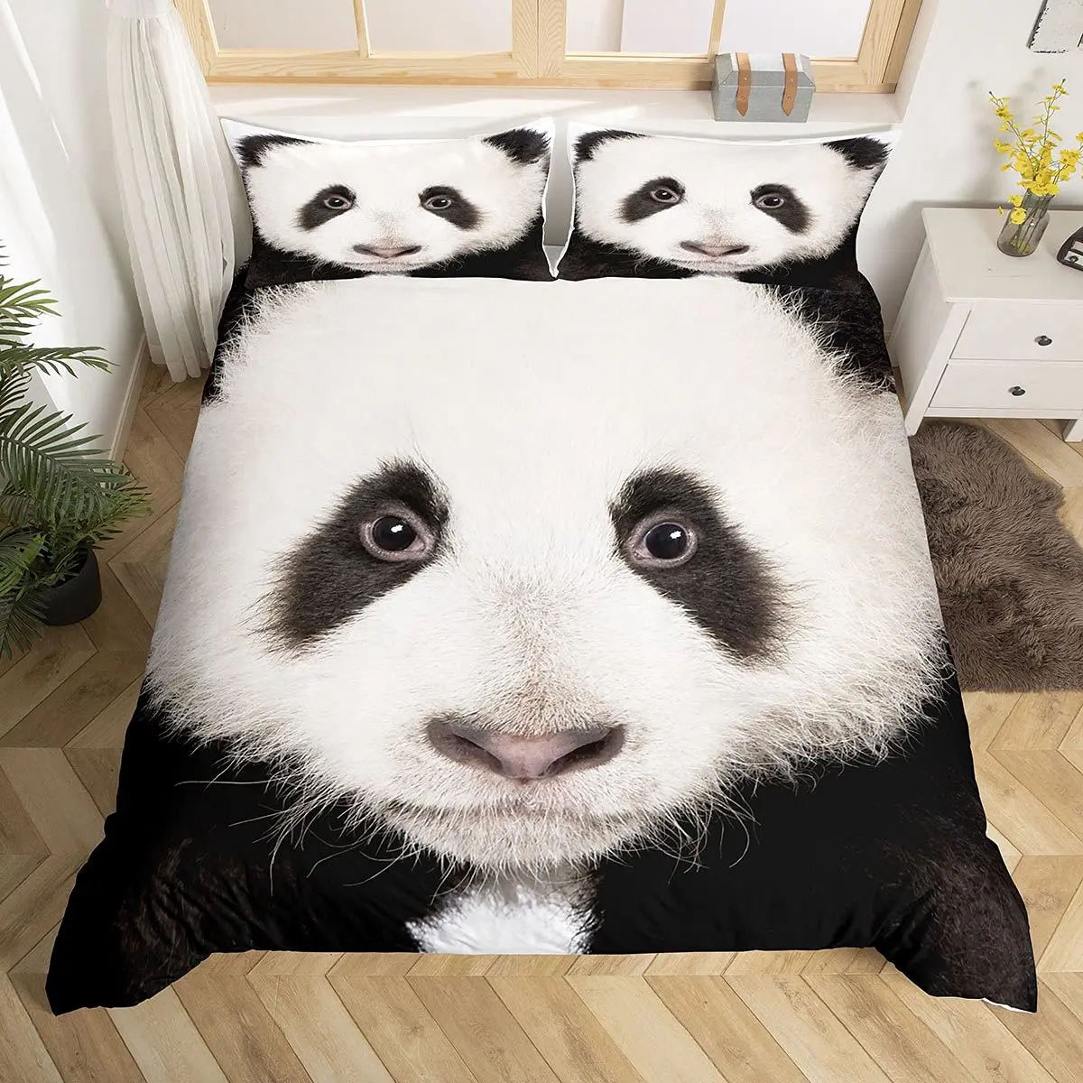 Kids Girls Duvet Cover 3D Panda Printed Cute Animals Bedding Set Panda Pattern for Bedroom Decoration Duvet Cover Simple Style
Kids Girls Duvet Cover 3D Panda Printed Cute Animals Bedding Set Panda Pattern for Bedroom Decoration Duvet Cover Simple Style