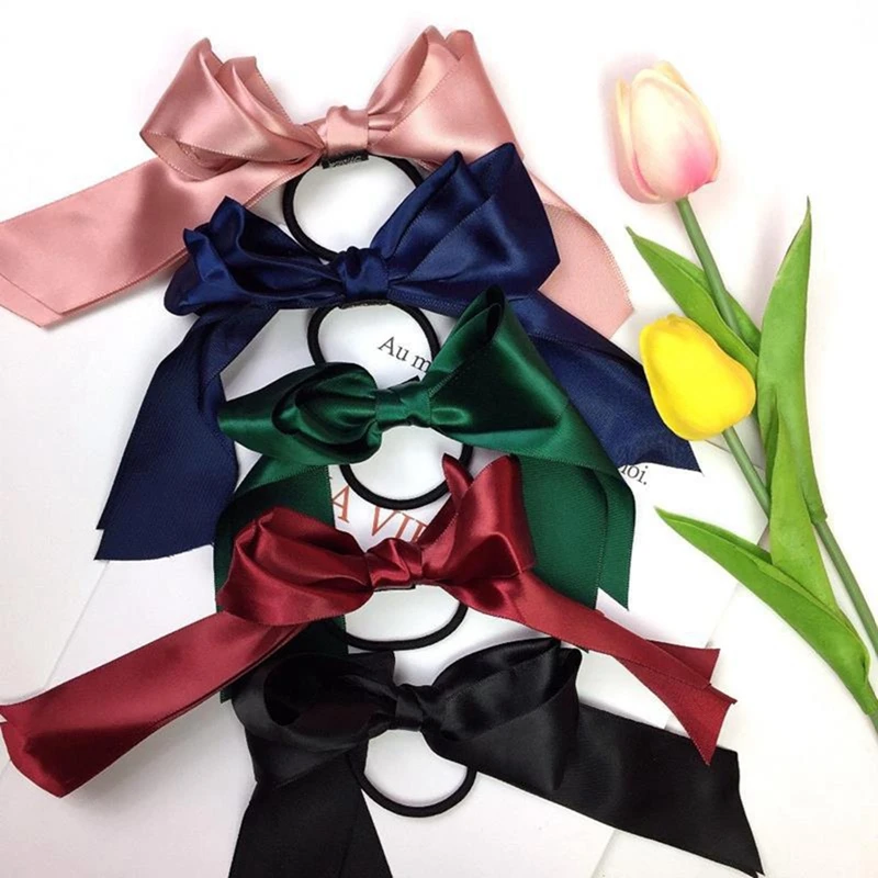 Fashion Silk Bowknot Hair Ties Scrunchies Women Girls Elastic Hair Bands Hair Band Long Ribbon Bow Ponytail Hair Accessories
Fashion Silk Bowknot Hair Ties Scrunchies Women Girls Elastic Hair Bands Hair Band Long Ribbon Bow Ponytail Hair Accessories