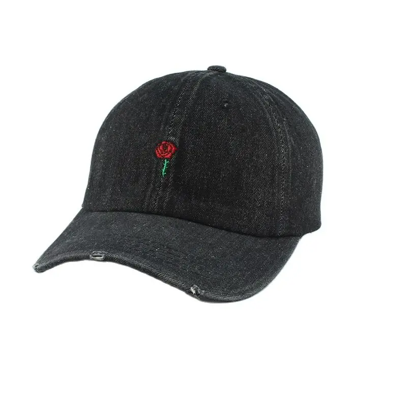 Rose Flower Embroidery Vintage Denim Baseball Cap For Women Men Washed Cotton Sports Golf Hats Fashion Hip Hop Snapback Caps
Rose Flower Embroidery Vintage Denim Baseball Cap For Women Men Washed Cotton Sports Golf Hats Fashion Hip Hop Snapback Caps