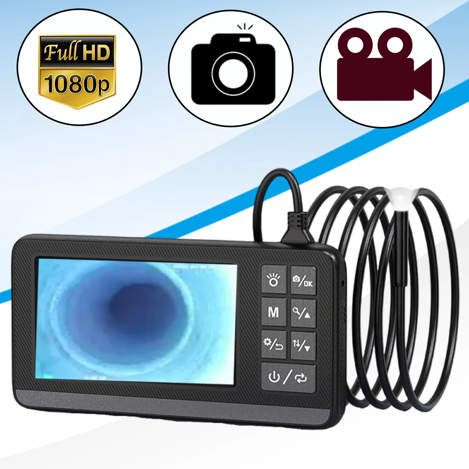 Industrial Endoscope Camera IP67 Waterproof 8mm 1080p Inspection Borescope for Pipeline Car Parts Support Picture Video IF Card
Industrial Endoscope Camera IP67 Waterproof 8mm 1080p Inspection Borescope for Pipeline Car Parts Support Picture Video IF Card