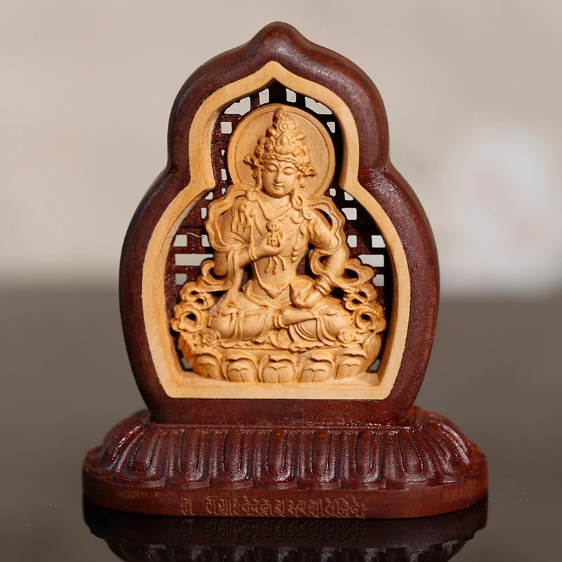 

Азия буддизм домашний Автомобиль Будда декоративное украшение талисман резьба по дереву ваджразона безопасность Будда статуя