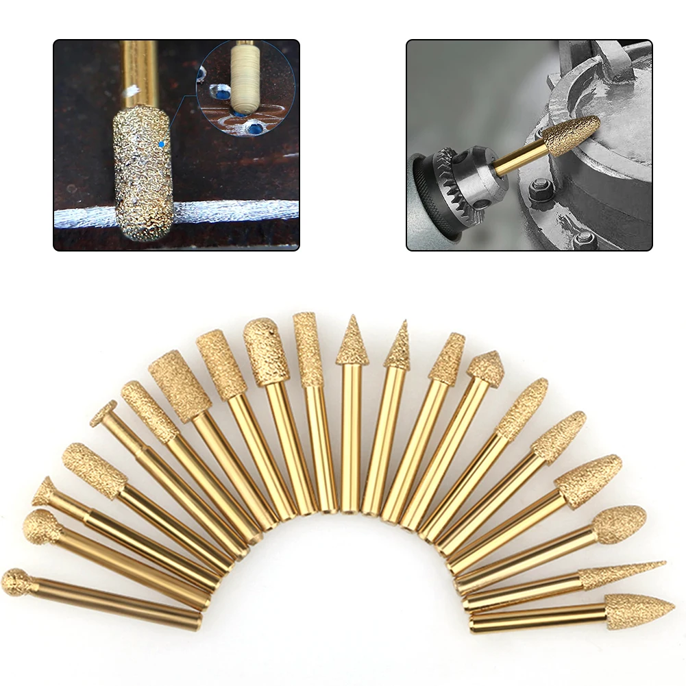 Diamond Burr Head Shank Vacuum Brazed Diamond Burr Head Grinding Rotary File For Stone Grey Cast Iron Ductile Iron Steel 6mm
Diamond Burr Head Shank Vacuum Brazed Diamond Burr Head Grinding Rotary File For Stone Grey Cast Iron Ductile Iron Steel 6mm