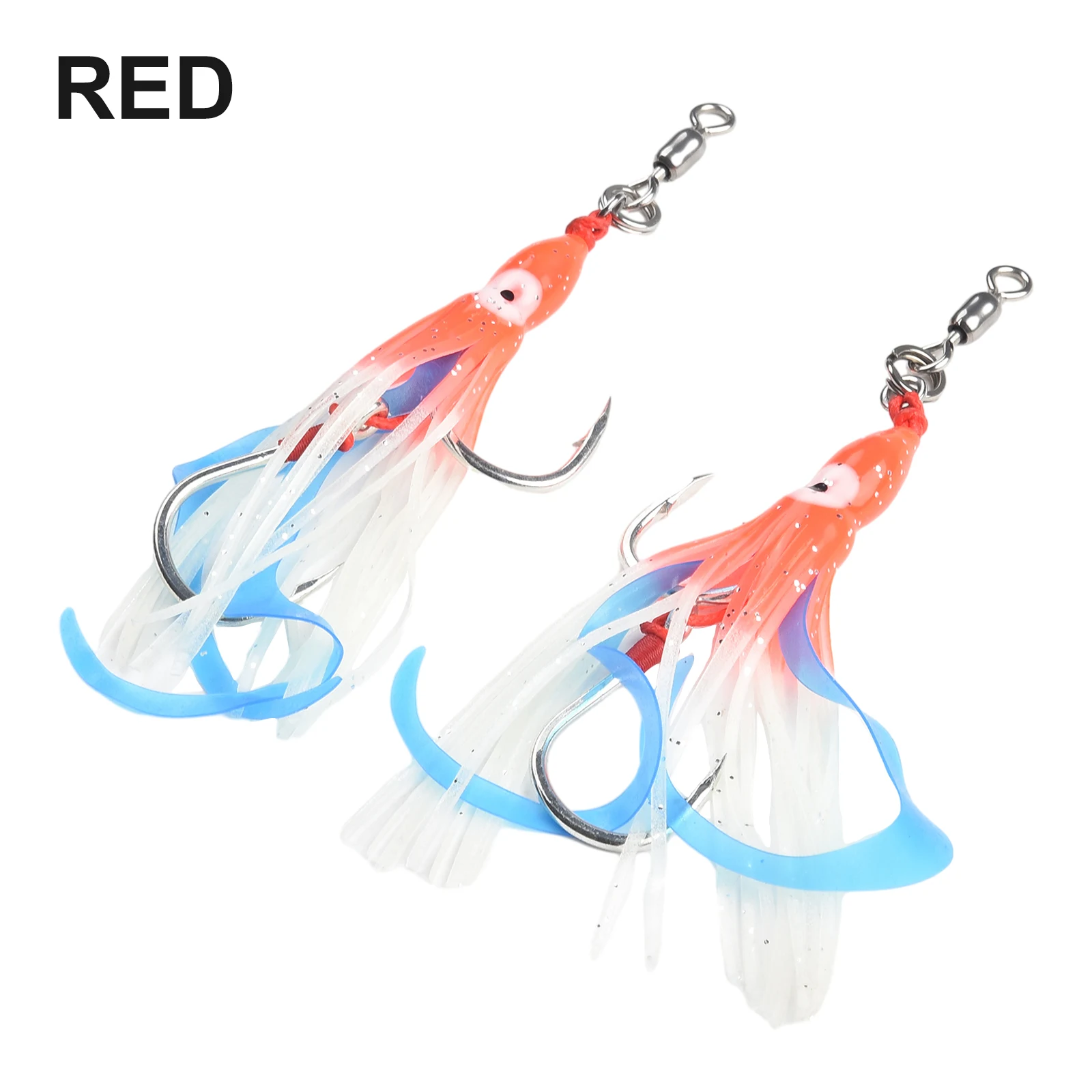 Hook Fish Luring Silicone Wire Not Easy To Tear Precise Red/blue 10*5*2cm 2pc/set ABS+metal Double Hook Durable
Hook Fish Luring Silicone Wire Not Easy To Tear Precise Red/blue 10*5*2cm 2pc/set ABS+metal Double Hook Durable