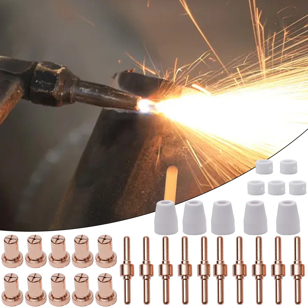 Useful Durable Hot Sale Plasma Cutter Electrodes Nozzles 30 Pcs Accessories CUT-40 LGK-40 PT-31 Copper&ceramic
Useful Durable Hot Sale Plasma Cutter Electrodes Nozzles 30 Pcs Accessories CUT-40 LGK-40 PT-31 Copper&ceramic